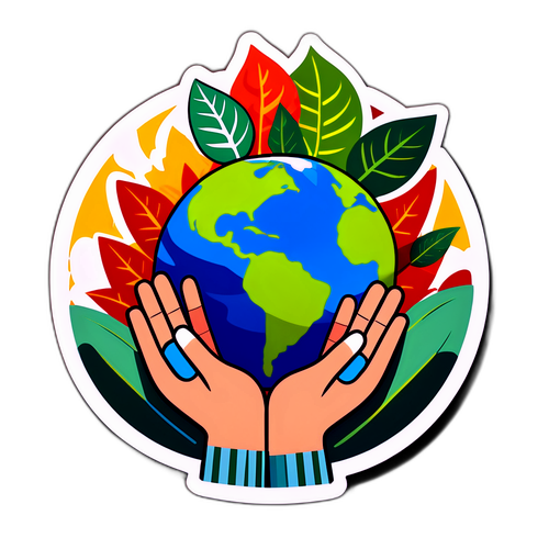 地球温暖化に対するエコ意識を促進するステッカー