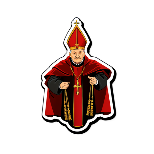 Design Astratto del Conclave con il Cardinale Parolin
