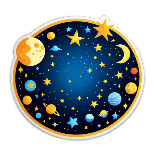 Celestial Cosmic Pattern Sticker