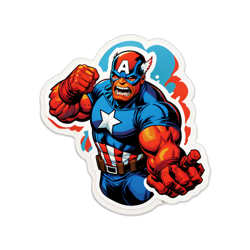 Unleash the Hero Within: Witness Captain America's Epic Transformation into the Red Hulk!