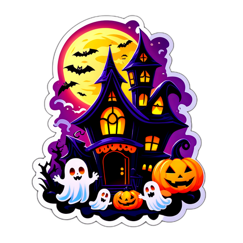 Sticker ya Halloween ya Kutisha