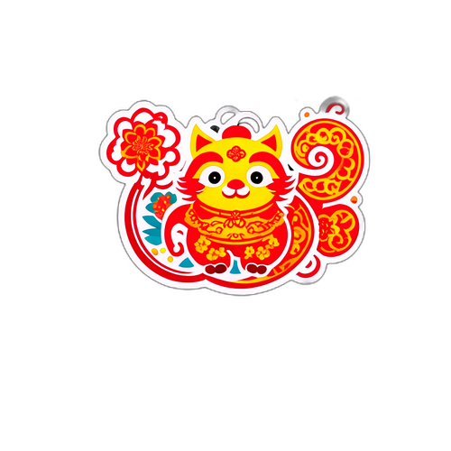 전통 문양 스티커 - 설날