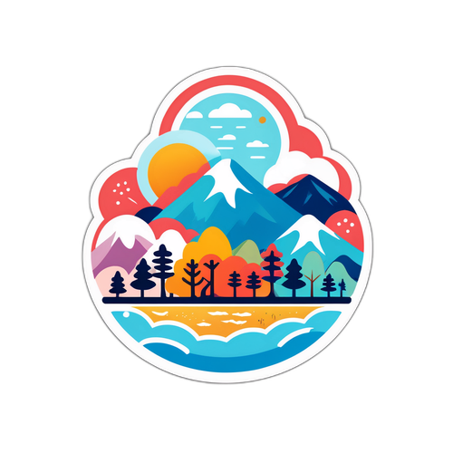 南投四季氣候貼紙