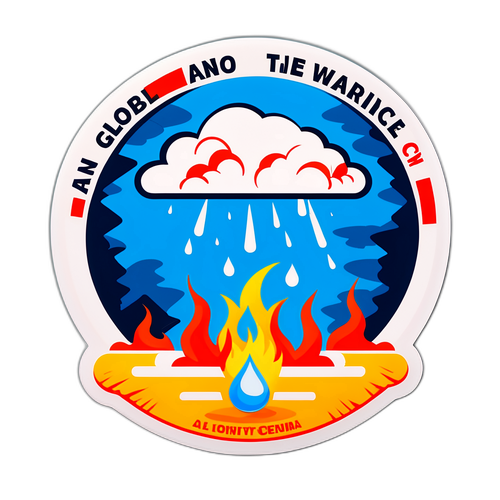 地球温暖化警告ステッカー