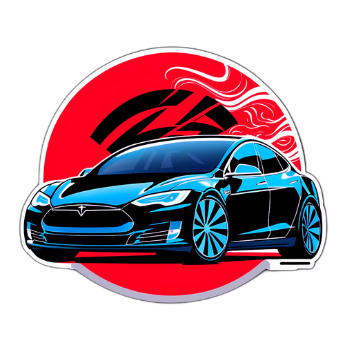Tesla-tema klistermærke
