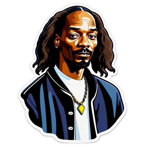 Sticker z Snoop Doggiem: Styl życia hip-hopu