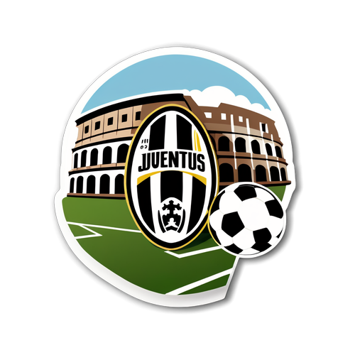 Juventus Logotyp med Colosseum och Fotboll