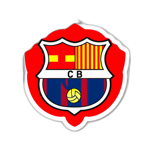 슬라비아 - 바르셀로나 엠블럼을 표현한 귀여운 스티커