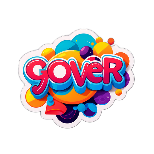 Speelse Sticker met 'Gover'