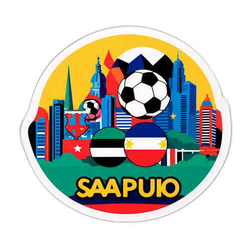 Stiker Merayakan Budaya Beragam São Paulo