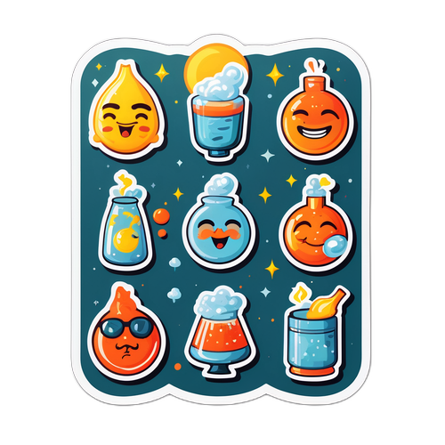 Стікери з гумористичними зображеннями ретроградного Меркурія