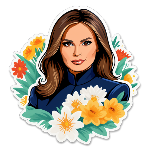 Elegant Melania Trump med blommor