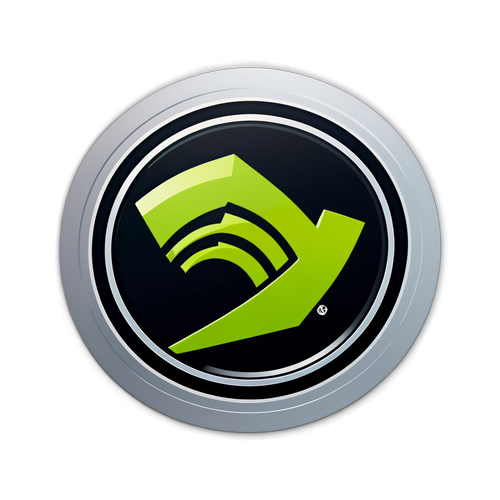 Kreativer Aufkleber mit dem Nvidia-Logo