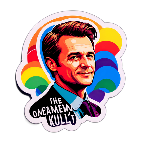 Daniel Küblböck im Regenbogen mit inspirierendem Zitat