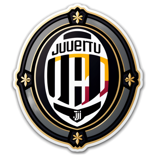 Adesivo Juventus con simboli italiani iconici