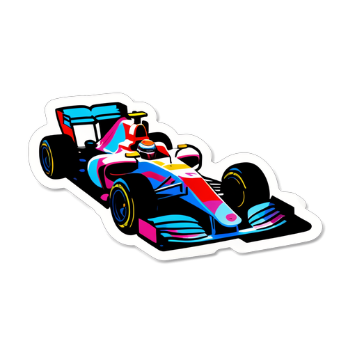Minimalist na Sticker ng Formula 1 Car