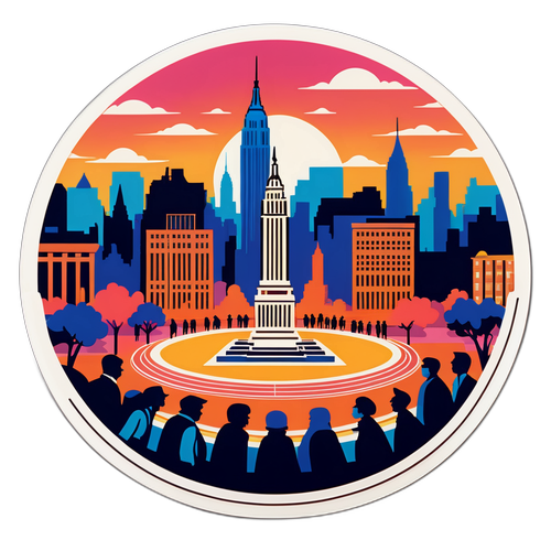 Iconisch beeld van het Plaza in New York bij zonsondergang