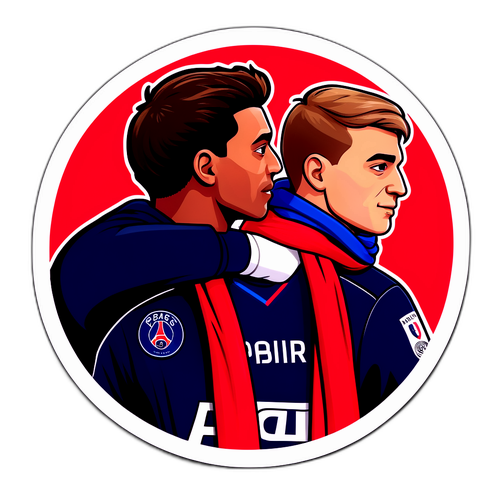 Nálepka fanouška Leverkusenu s šálou PSG