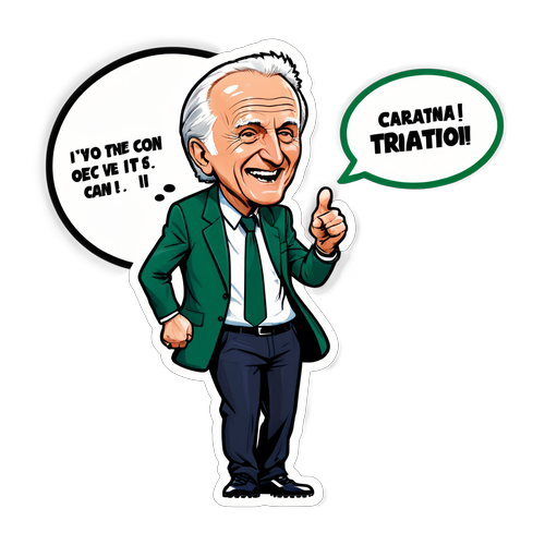 Caricatura di Trapattoni in campo