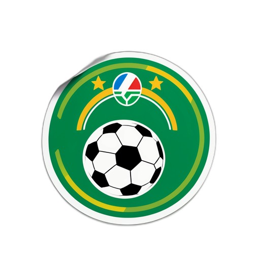 Футбол на фоне: креативный фон с зелеными полями и ярким мячом