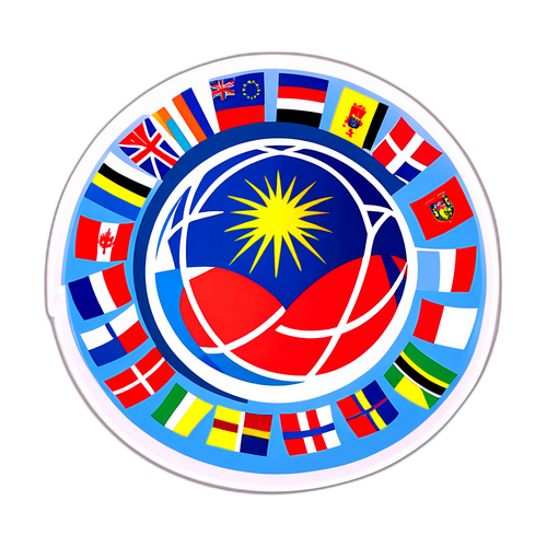 Basketball mit EuroBasket-Emblemen und den Flaggen der Teilnehmerländer