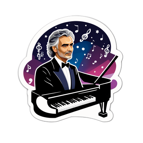 Inspirująca naklejka z Andreą Bocellim