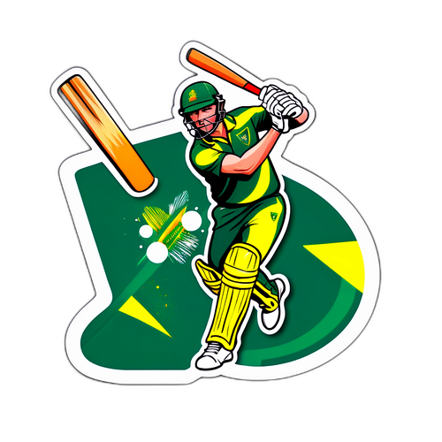 Stiker Pemain Kriket George Linde