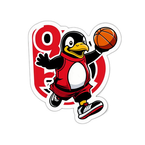 Youngstown State Basketball Action Sticker
