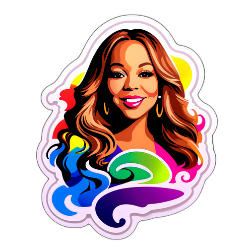 Mariah Carey's Silhuett med Vibranta Färger