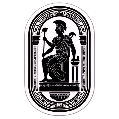 Σιλουέτα του Καβάφη με Αρχαία Ελληνικά Μοτίβα