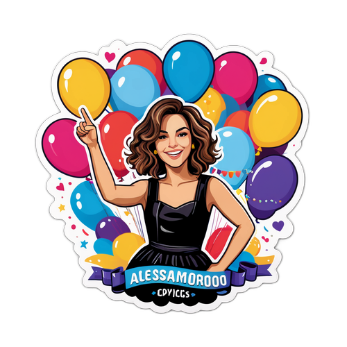 Adesivo Festivo di Alessandra Amoroso al Concerto