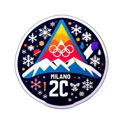 Playfull Milano Cortina 2026 klistermärke