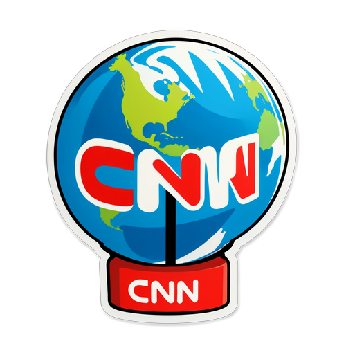 Nyhetsrapportering med CNN:s logotyp