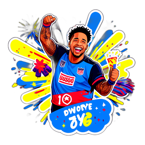 Dynamic Victory Celebration Sticker