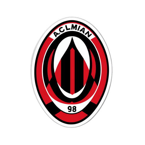 Kibandiko chenye mandhari ya AC Milan