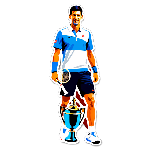 Novak Djokovic med trofén