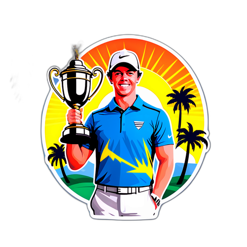 Rory McIlroy avec un Trophée
