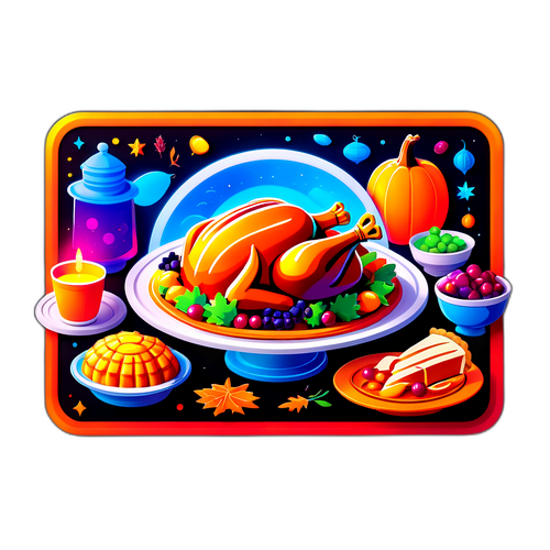 Futuristisches Thanksgiving 2025 Design