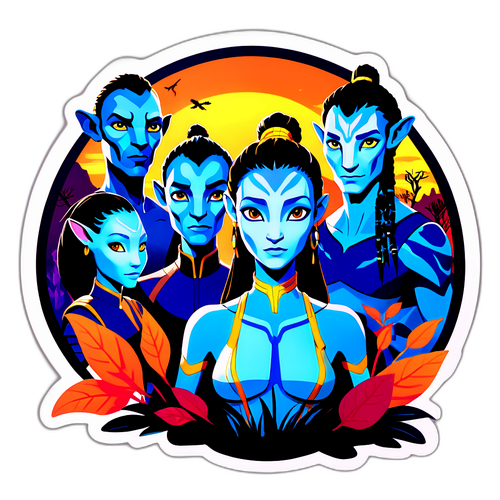 Герои фильма «Аватар» в их окружающей среде