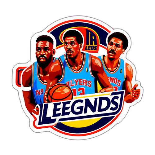 Retro Basketball Sticker - NBA Legends