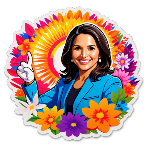 Rauhan ja Yhteisön Symboli: Tulsi Gabbard Kukissa