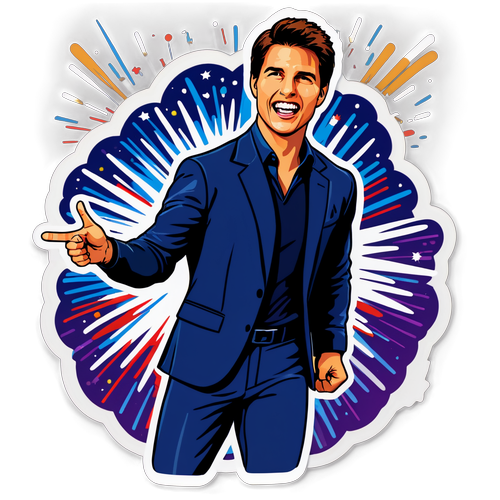 ¡Increíble! Tom Cruise Celebra Como Nunca con Fuegos Artificiales Olímpicos