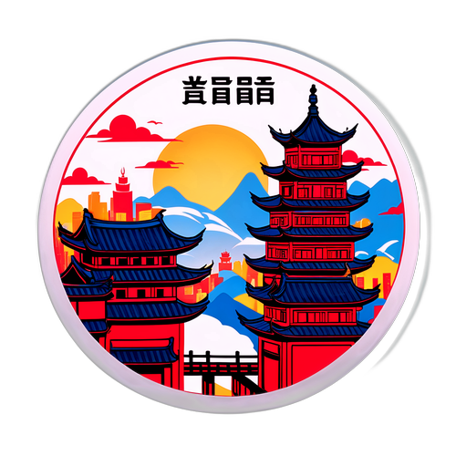 Stadtansicht von Chongqing mit traditioneller Architektur