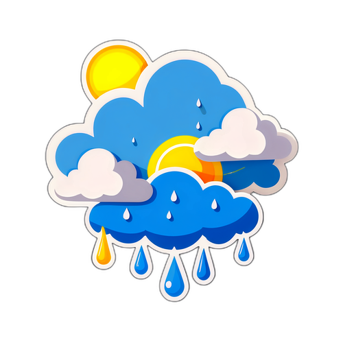 Sticker tematic despre vreme