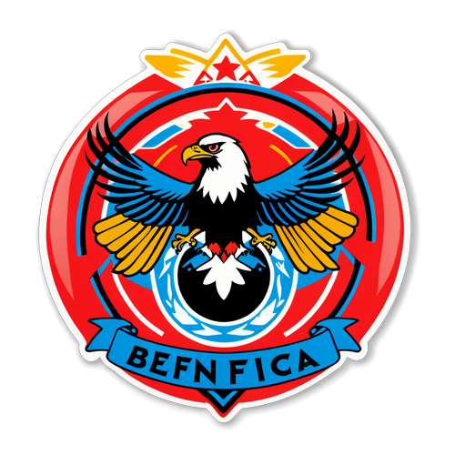 Renkli Benfica Amblemi Sticker