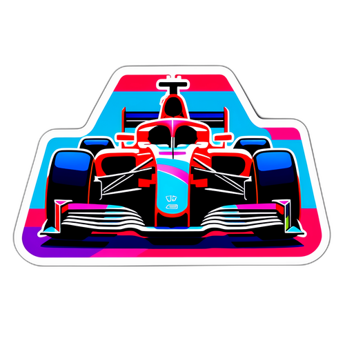Futuristisk F1-bil med neonlys