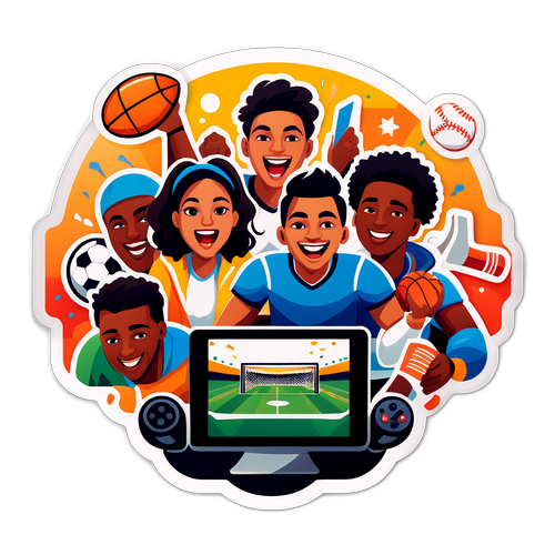 Sporda Heyecanı Temsil Eden Çıkartma