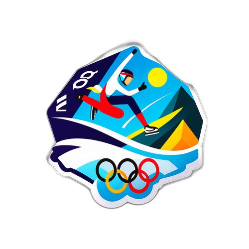 Samolepka s tématem Zimních olympijských her 2026