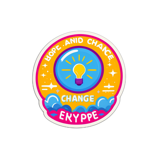 Nálepka s nadějí a změnou