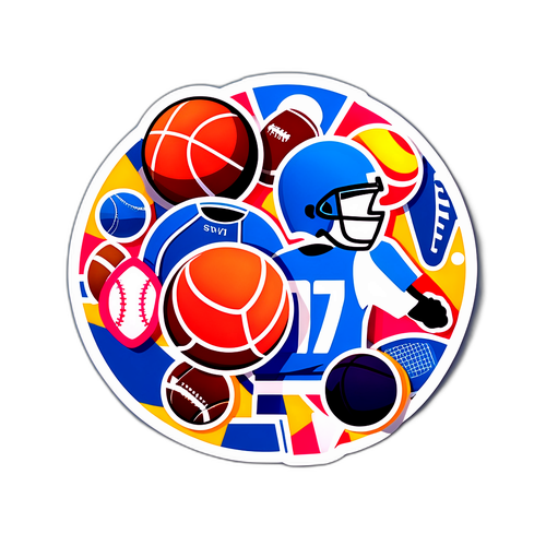 Adesivo que Celebra a Paixão pelos Esportes